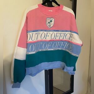 Yellow the Label Out of Office don’t call don’t text Crewneck sweatshirt